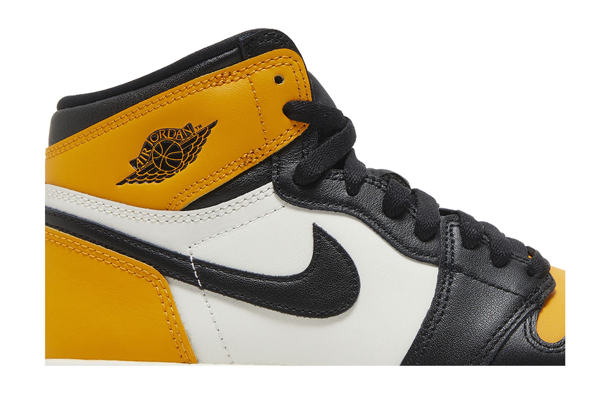 Black and yellow high top jordans online