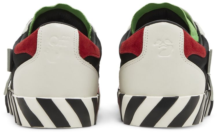 Off White Floating Arrow Low Vulc Leather White Black Green
