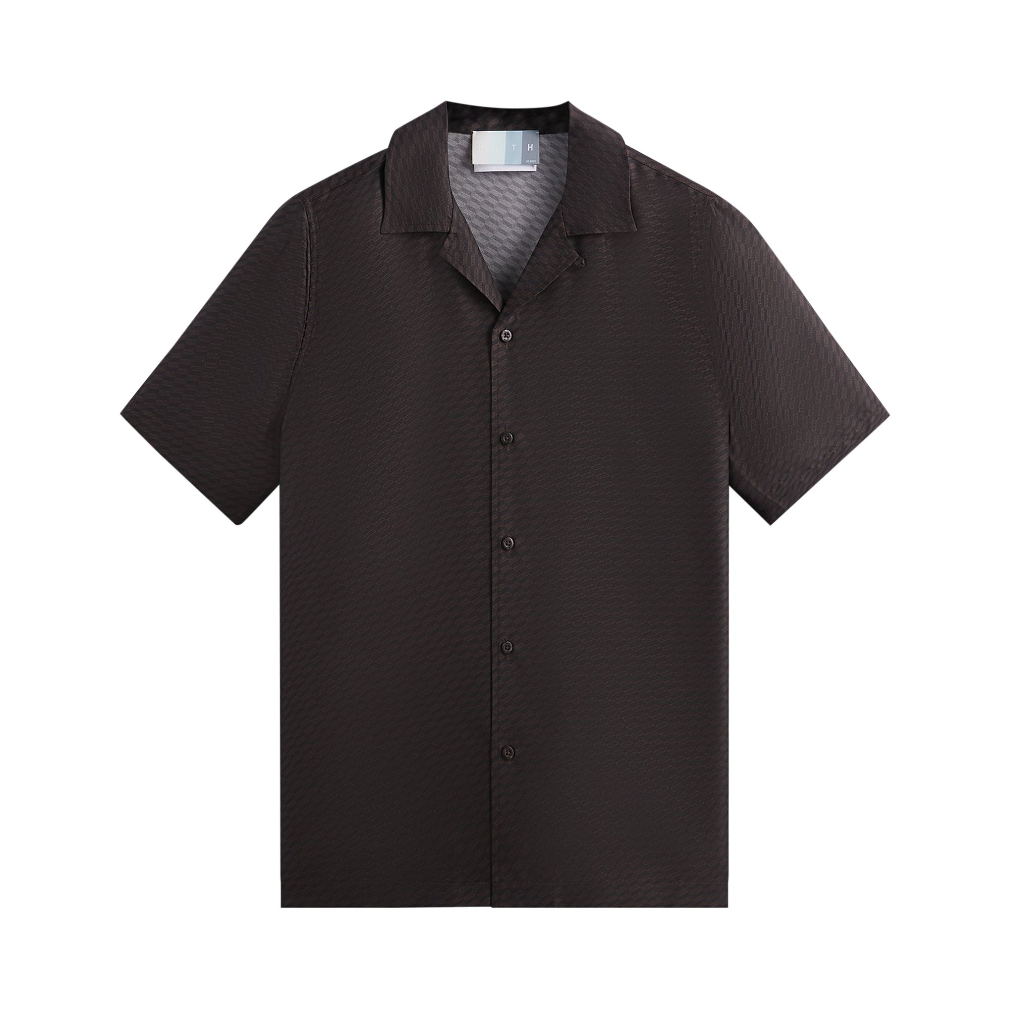 Buy Kith Monogram Silk Thompson Camp Collar Shirt 'Kindling