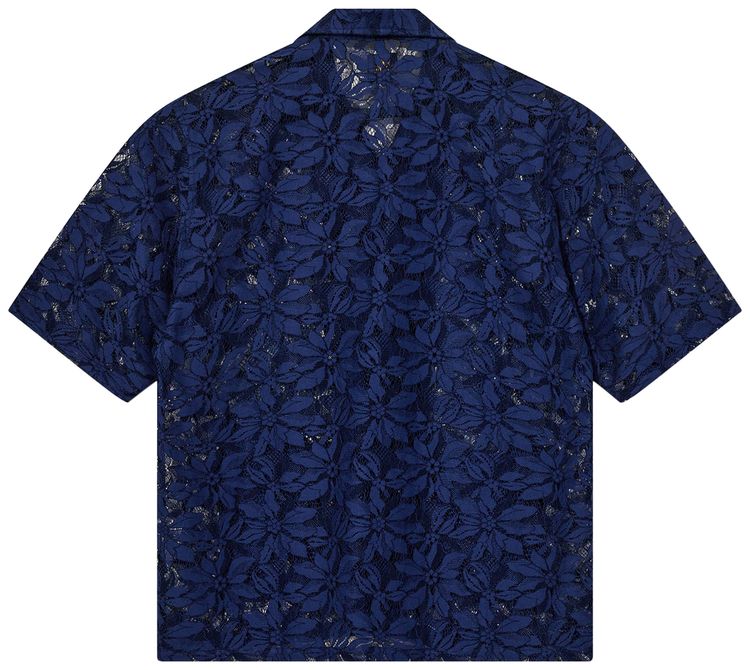 Needles Lace Cloth Cabana Shirt Navy