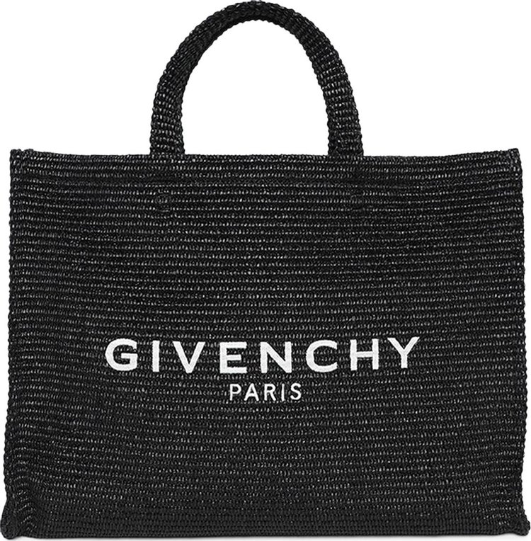 Givenchy Large G-Tote Raffia Shopping Bag 'Black'