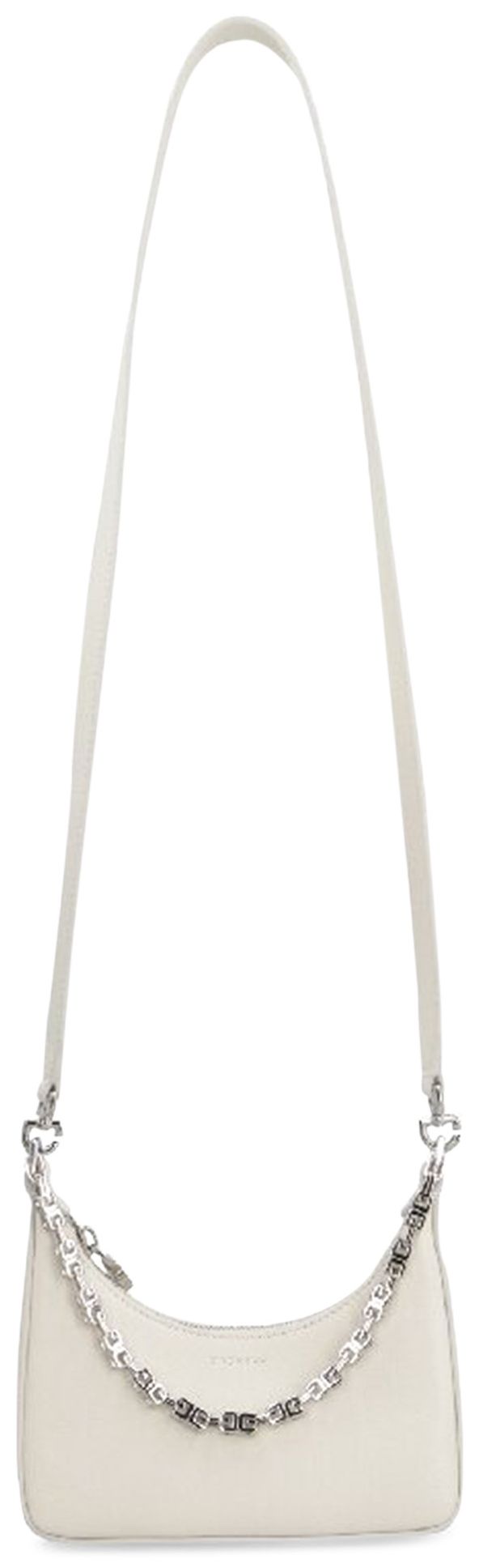 Givenchy Moon Cut Out Mini Hobo Bag Ivory