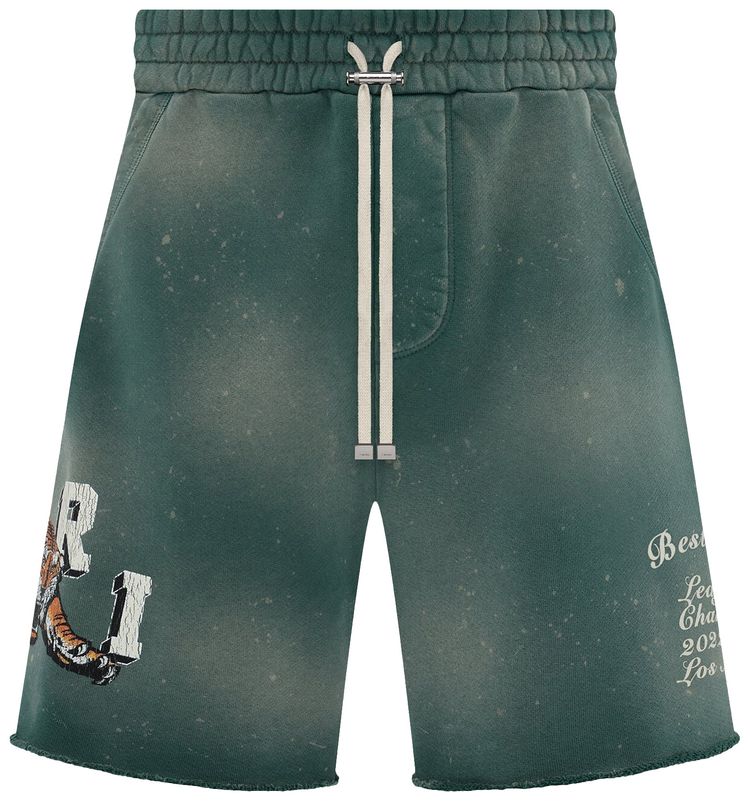Amiri Vintage Tiger Sweatshort Green