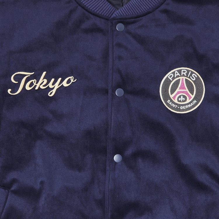 Paris Saint Germain x EDIFICE Tokyo Embroidered Jacket Navy