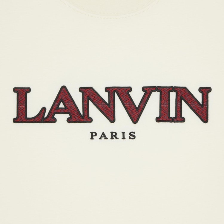 Lanvin Curb Oversized Fit Tee Cream