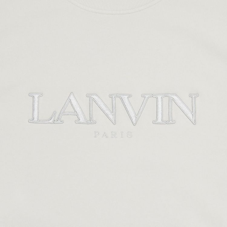 Lanvin Classic Paris Embroidered Sweatshirt Mastic