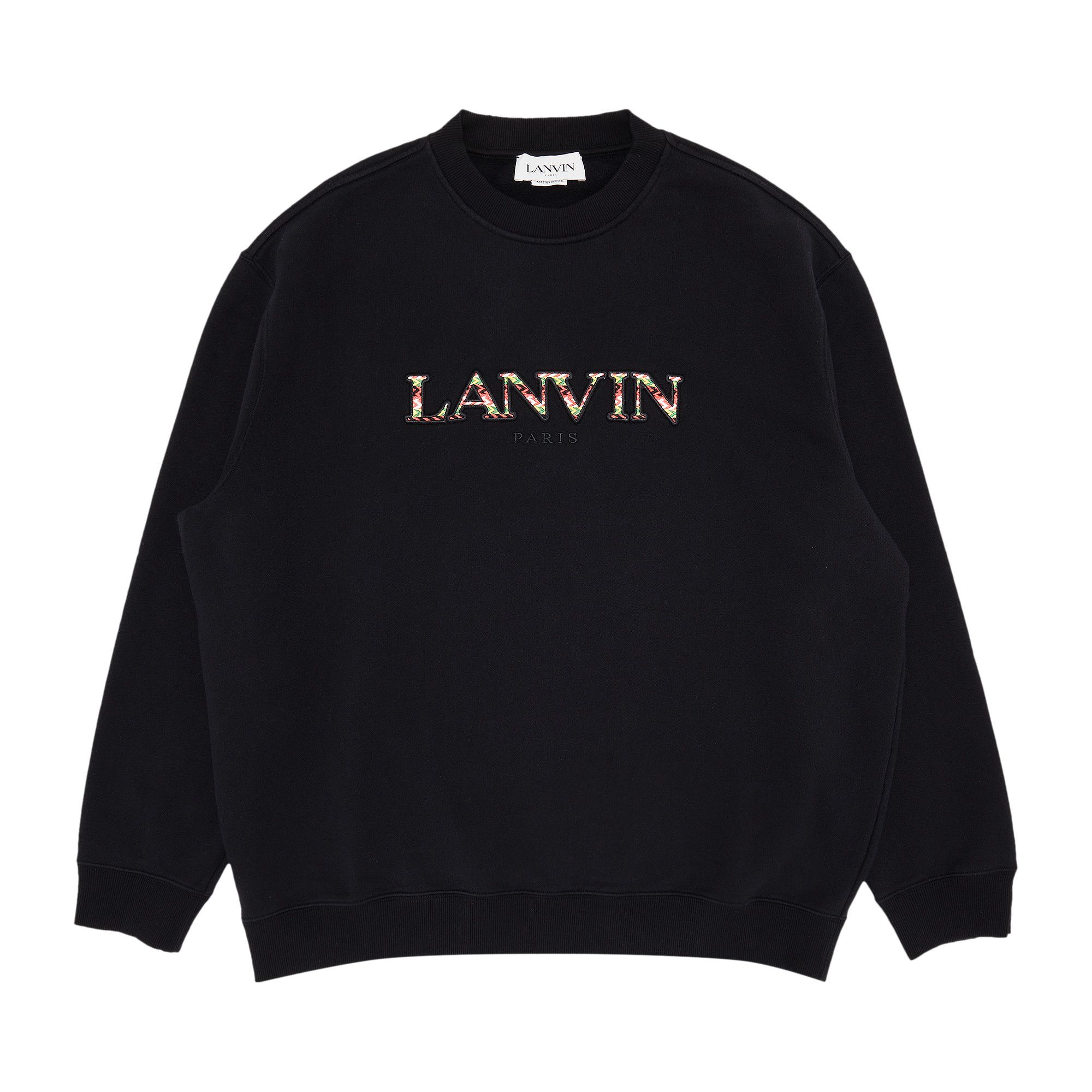スウェット・トレーナー LANVIN RMSS0004 J209A23 10 Sweatshirts Black BLACK Lanvin SWEATSHIRT WITH LOGO (RMSS0004) – LOZURI®