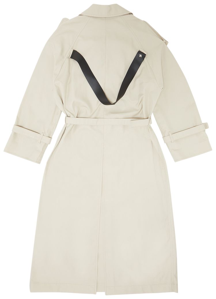 Courreges Strap Iconic Trench Coat Mastic Grey