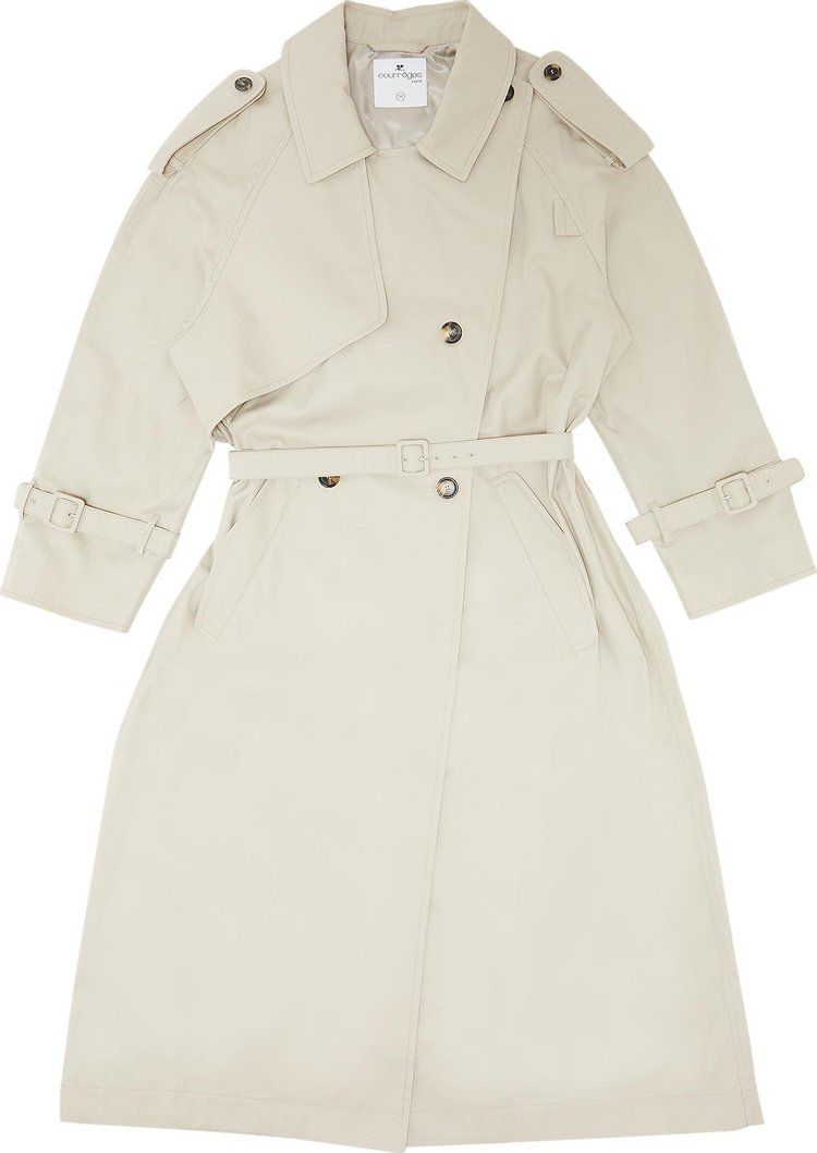 Courrèges Strap Iconic Trench Coat 'Mastic Grey'