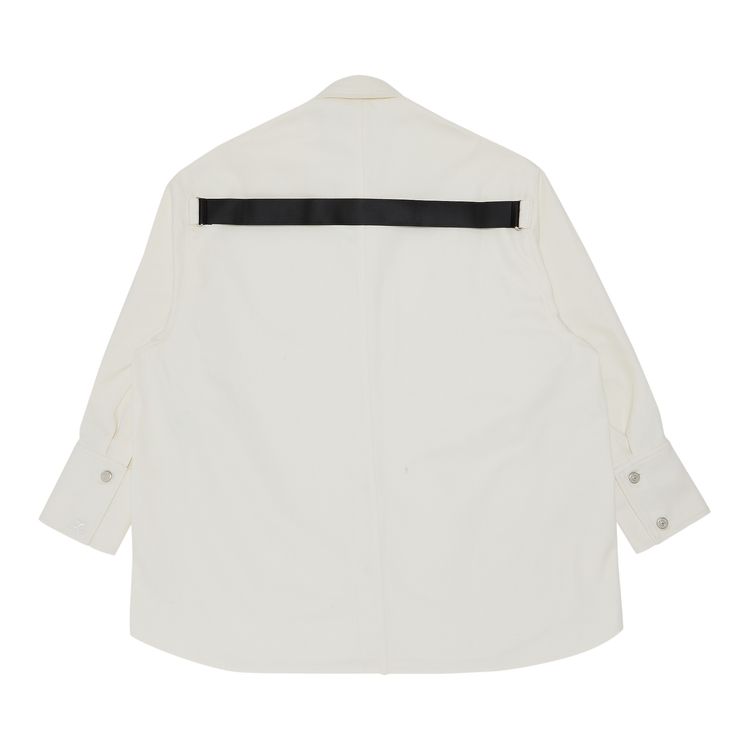 Courreges Mega Size Dry Denim Shirt Heritage White