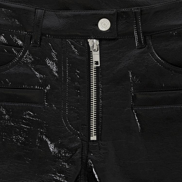 Courreges Vinyl Zipped Pants Black