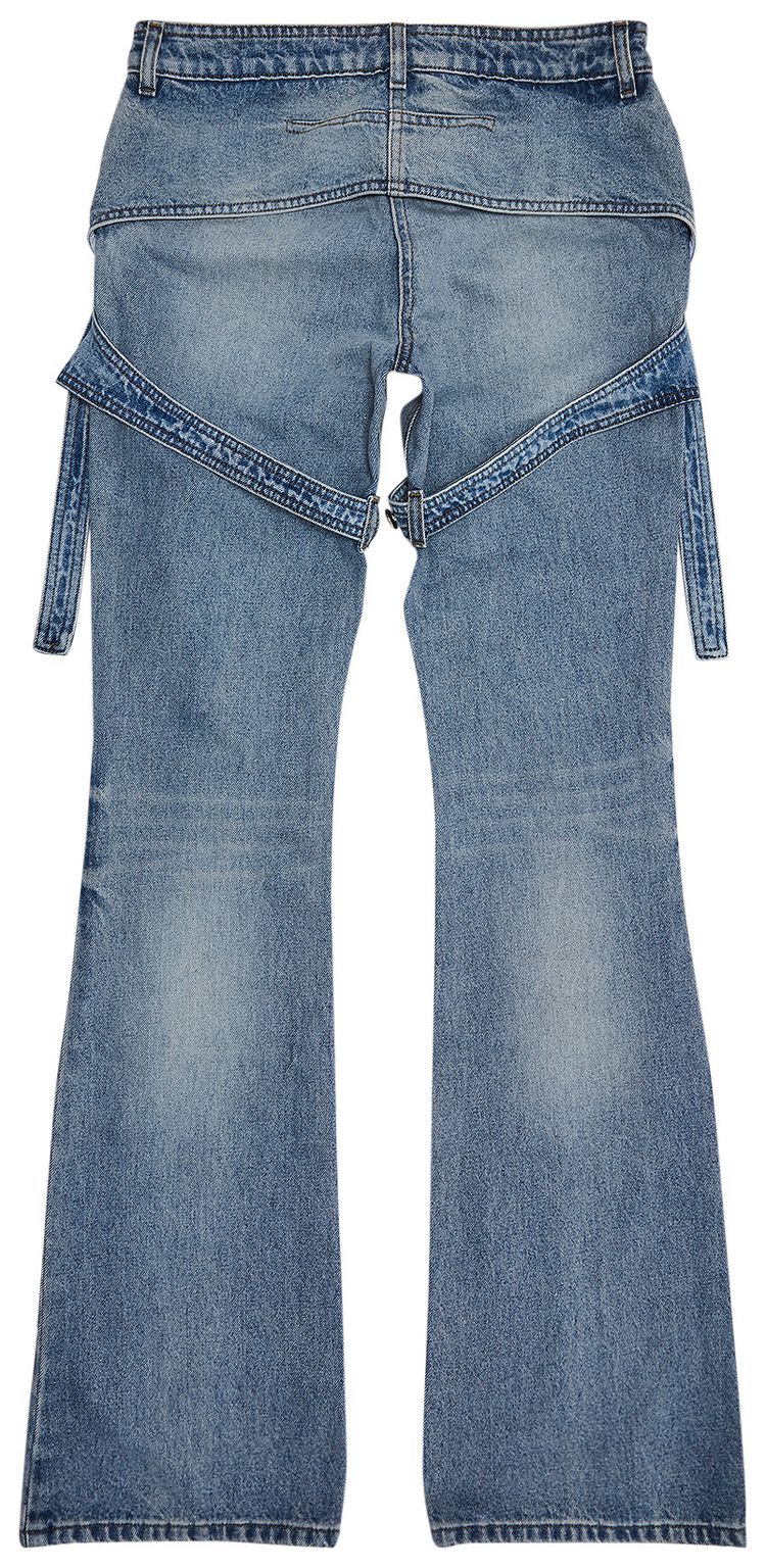 Courreges Racer Denim Pants Light Blue Wash