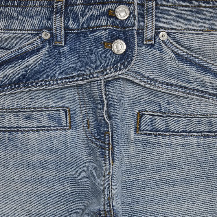 Courreges Racer Denim Pants Light Blue Wash