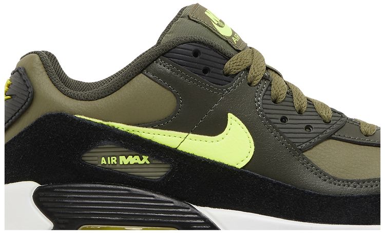 Nike Air Max 90 Leather GS Medium Olive Volt