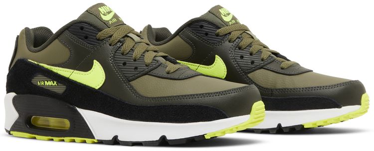 Nike Air Max 90 Leather GS Medium Olive Volt