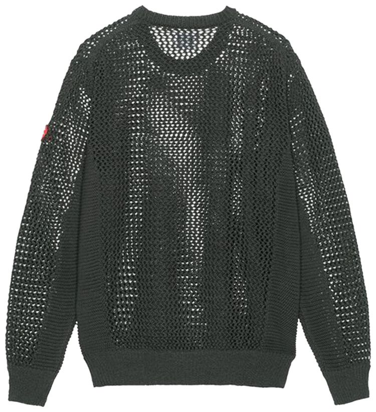 Cav Empt Side Rib Loose Net Knit Charcoal