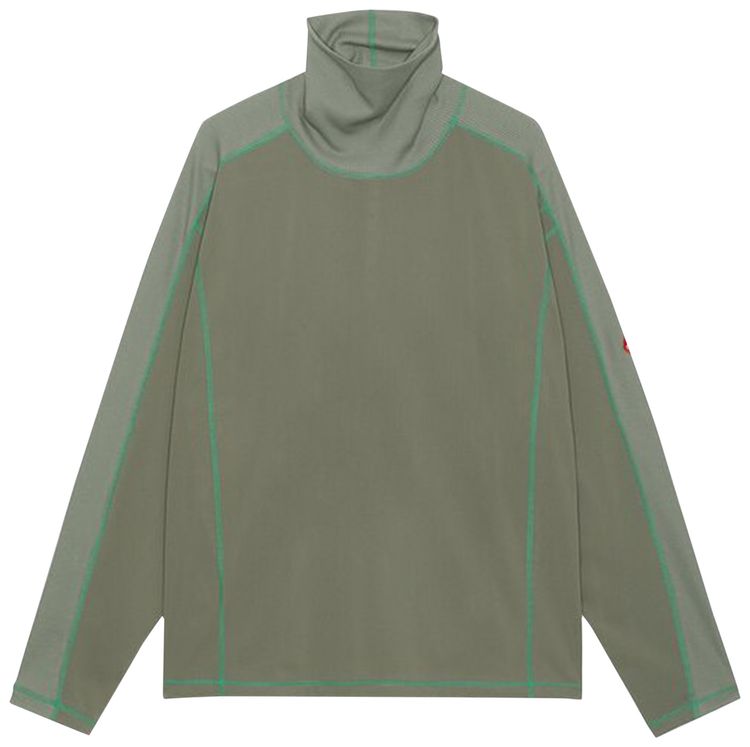 Cav Empt Mesh Turtleneck Long Sleeve Tee Green