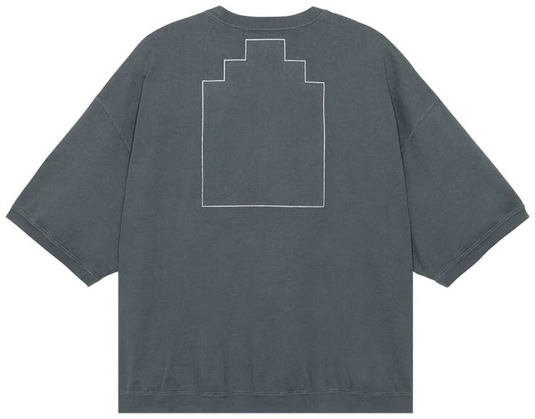 Cav Empt Overdye Zig Patch Short Sleeve Crewneck Charcoal