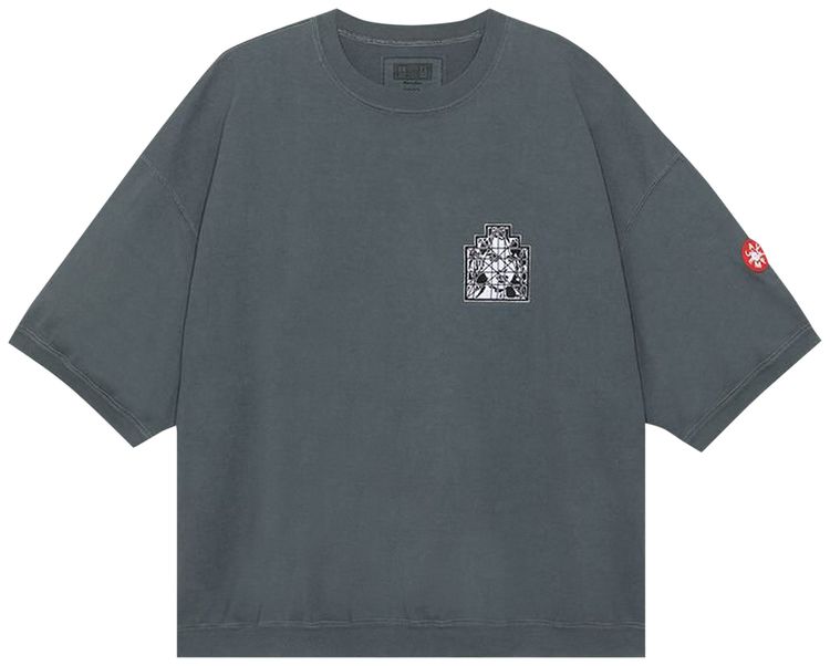 Cav Empt Overdye Zig Patch Short Sleeve Crewneck Charcoal