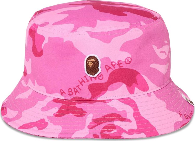 BAPE Woodland Camo Bucket Hat 'Pink'