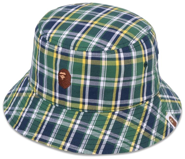BAPE Mini Check Bucket Hat Green
