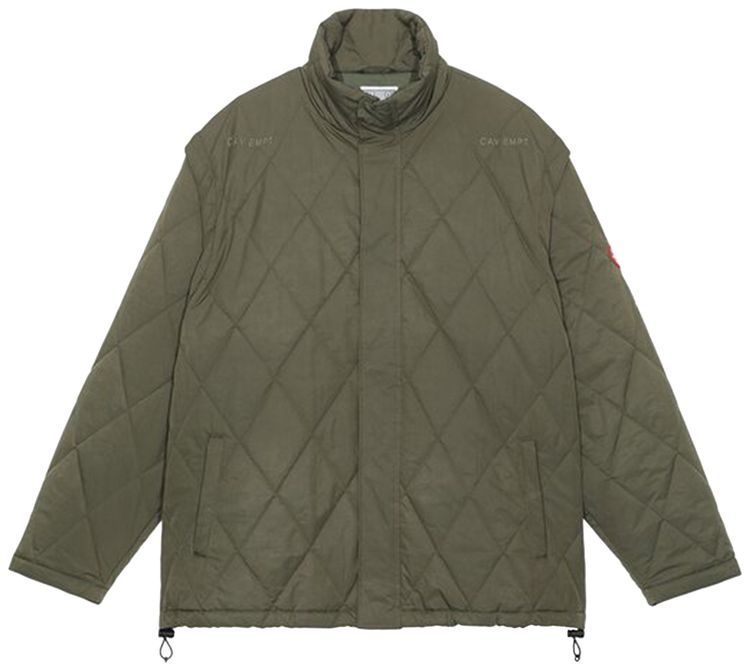 Cav Empt Detach Sleeve Quilt Jacket Green