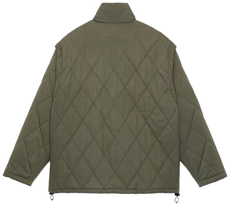 Cav Empt Detach Sleeve Quilt Jacket Green