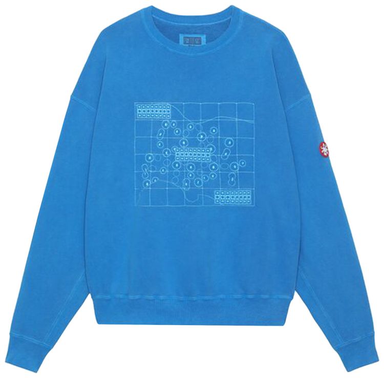 Cav Empt Overdye Arrangement Crewneck Blue