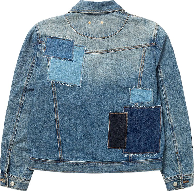 Andersson Bell Patchwork Denim Jacket Blue