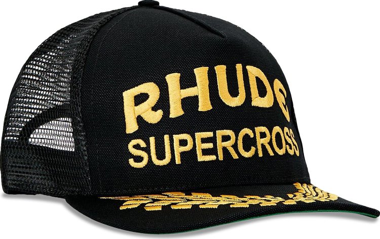 Rhude Canvas Supercross Trucker Hat 'Black'