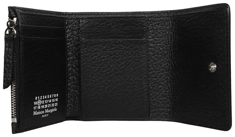 Maison Margiela Four Stitches Tri Fold Wallet Black