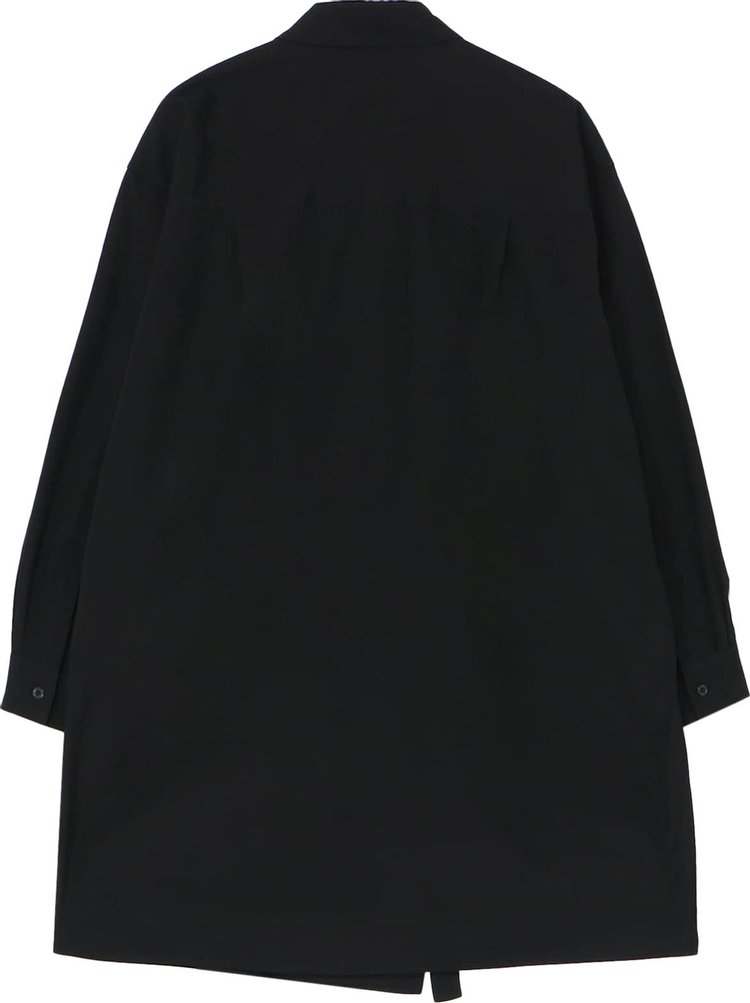 Ys Broad Collar Placket Detached Blazer Black