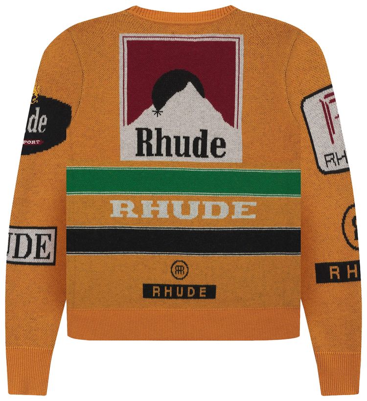 Rhude Ayrton Knit Crewneck MustardGreen