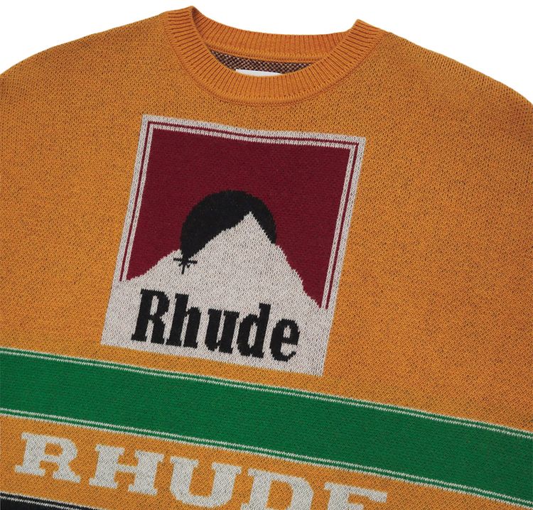 Rhude Ayrton Knit Crewneck MustardGreen