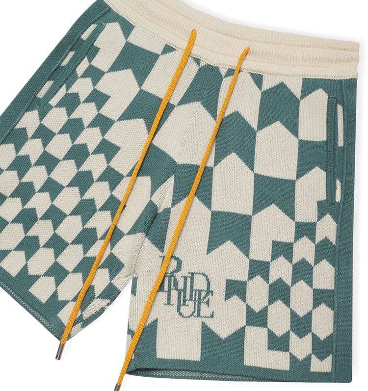 Rhude Cashmere Racing Shorts IvorySage