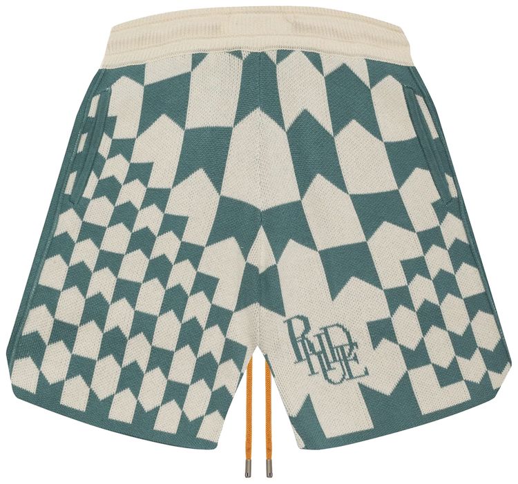 Rhude Cashmere Racing Shorts IvorySage