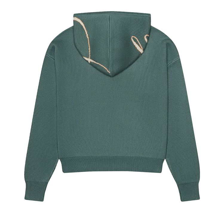 Rhude Script Logo Knit Hoodie IvorySage