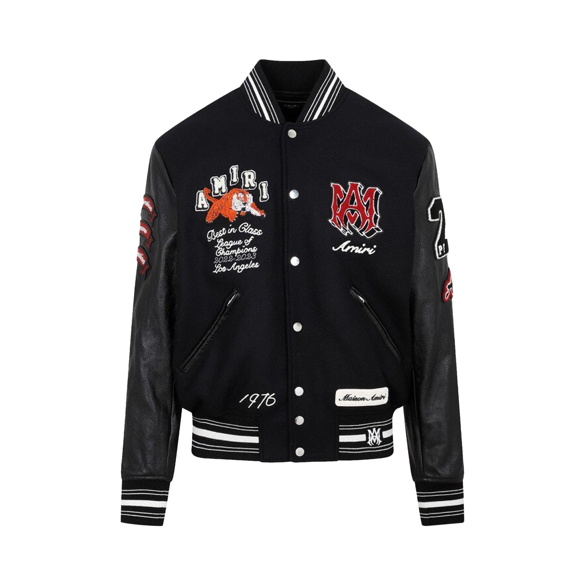 Amiri Men's Wool Vintage Patch Varsity Bomber Jacket