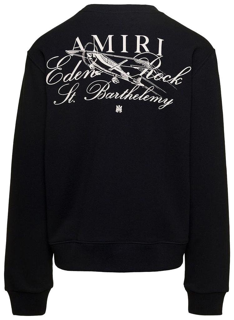 Amiri Eden Rock Crewneck Sweatshirt Black