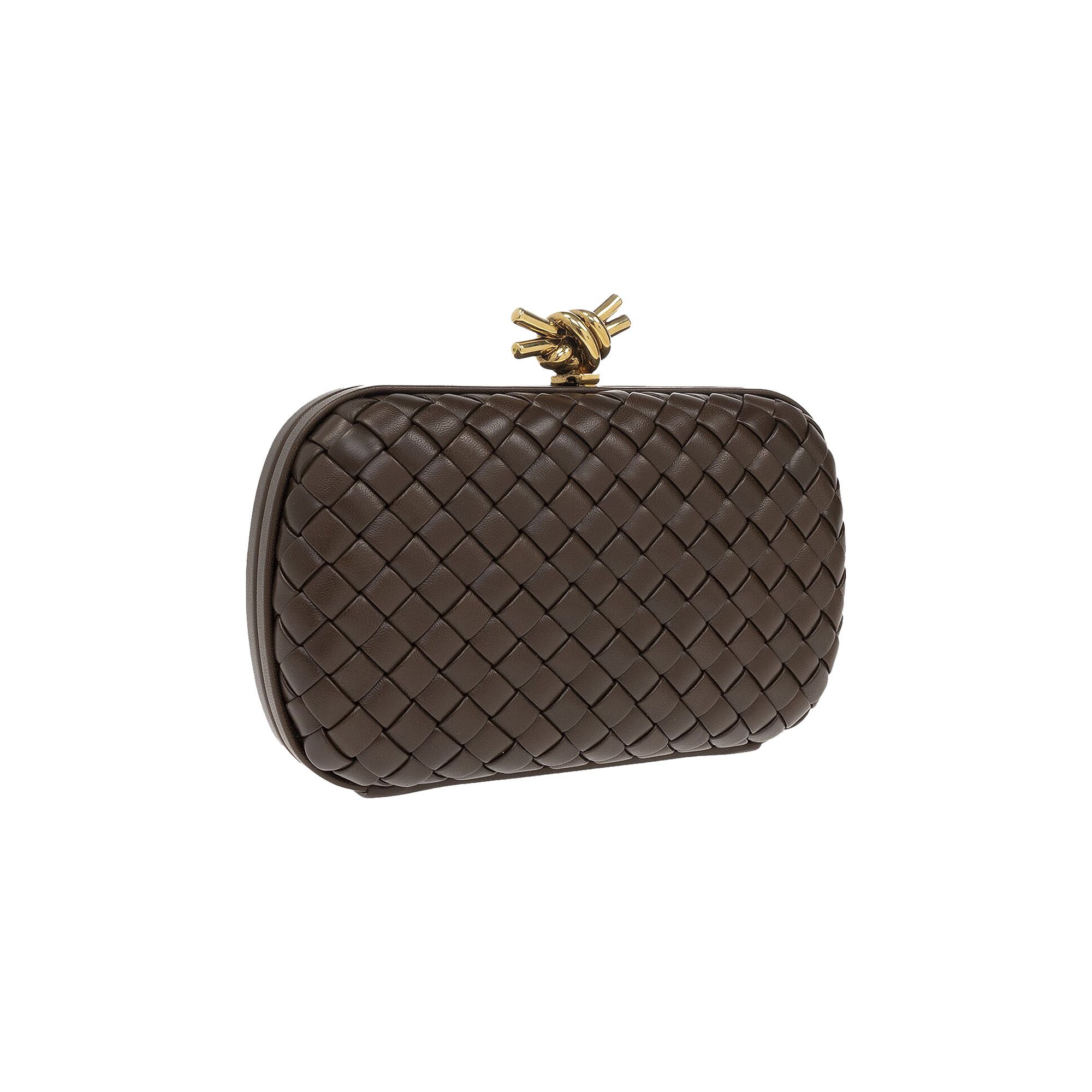 Buy Bottega Veneta Leather Knot Minaudiere Clutch Bag 'Light