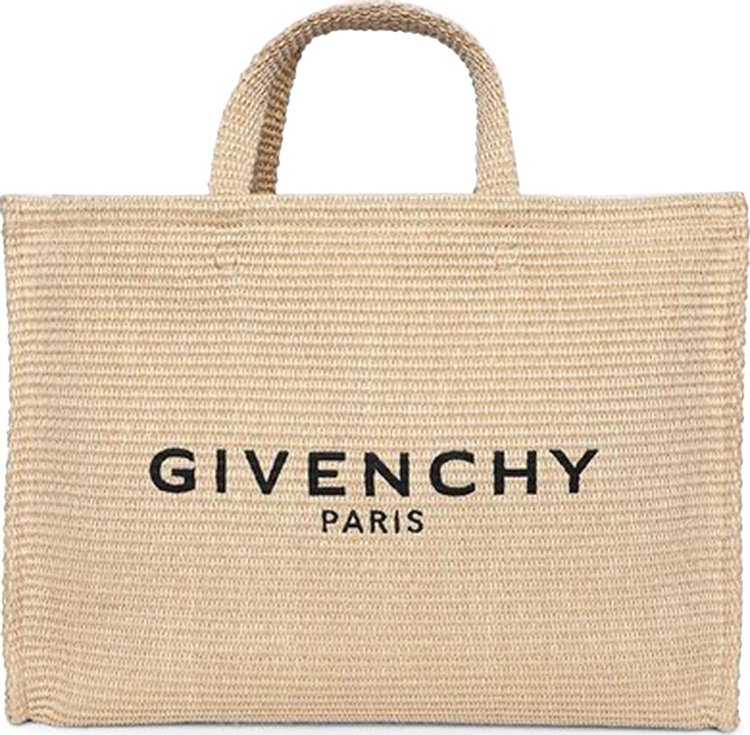Givenchy Large G-Tote Raffia Shopping Bag 'Natural Beige'