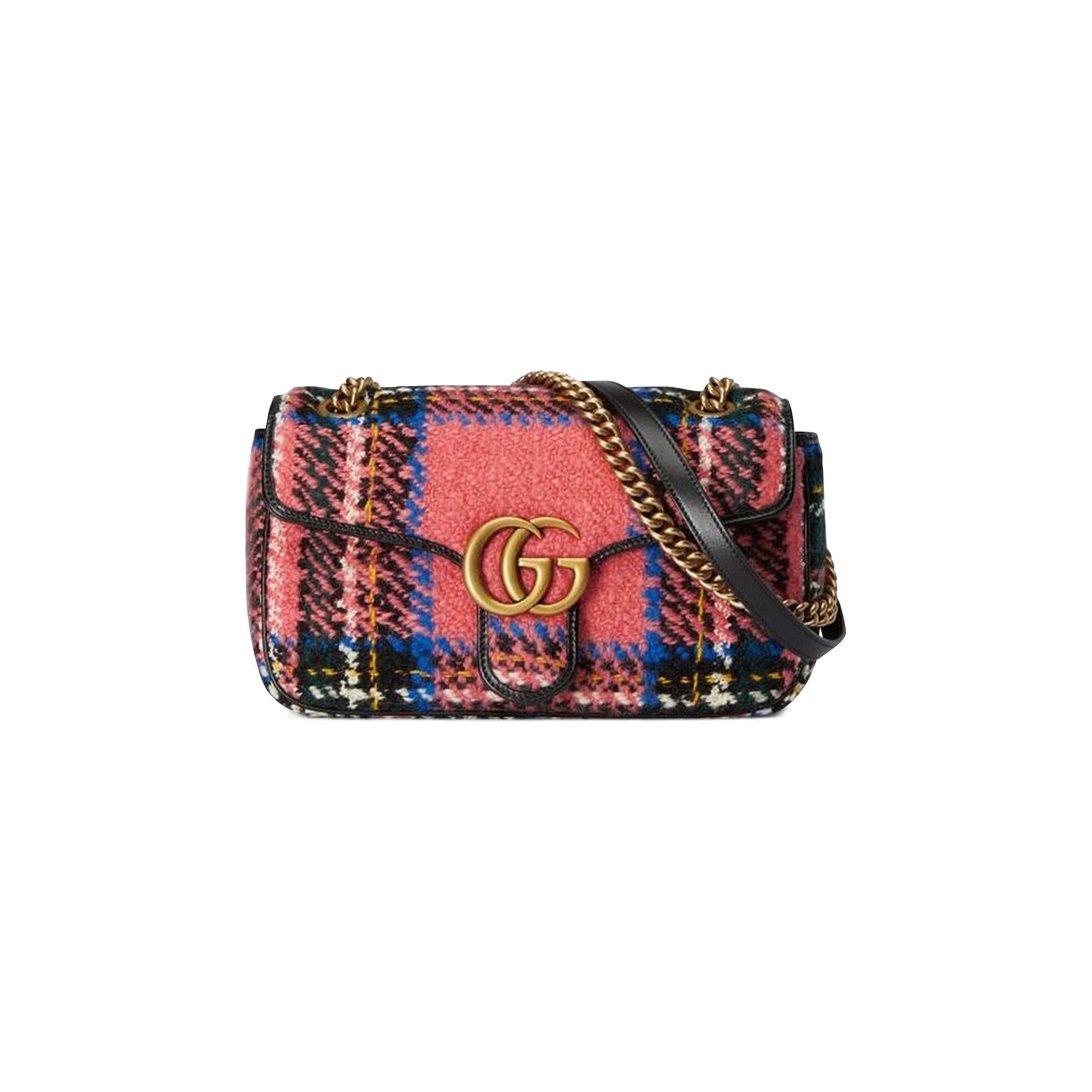 Gg marmont small best sale houndstooth shoulder bag