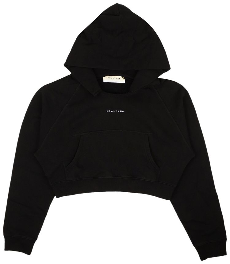 1017 ALYX 9SM Collection Logo Cropped Sweatshirt Black