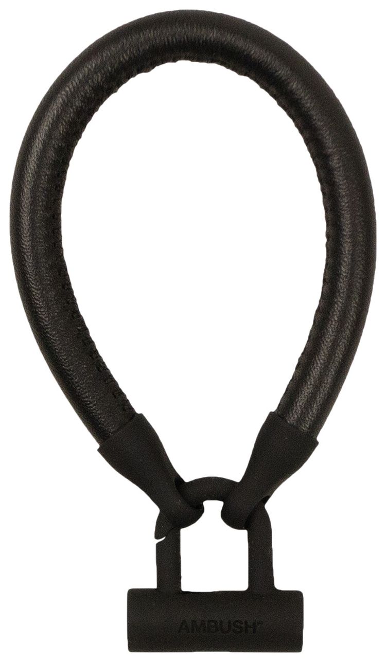 Ambush Bike Lock Leather Bracelet Black
