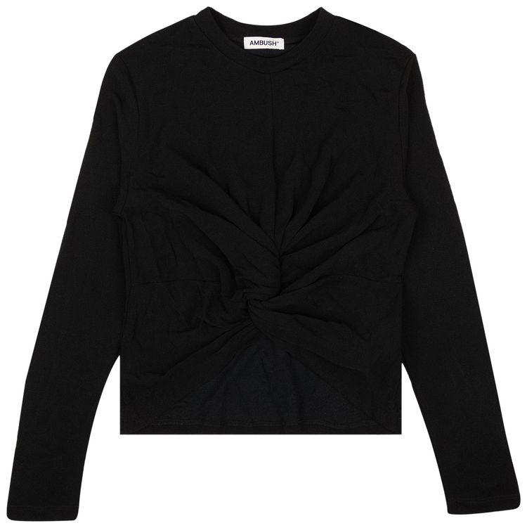 Ambush Knot Long Sleeve T Shirt Black