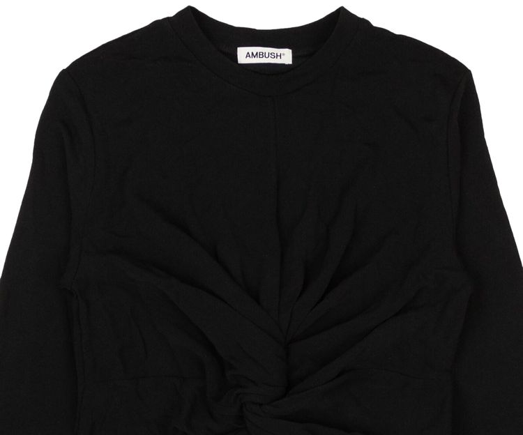 Ambush Knot Long Sleeve T Shirt Black