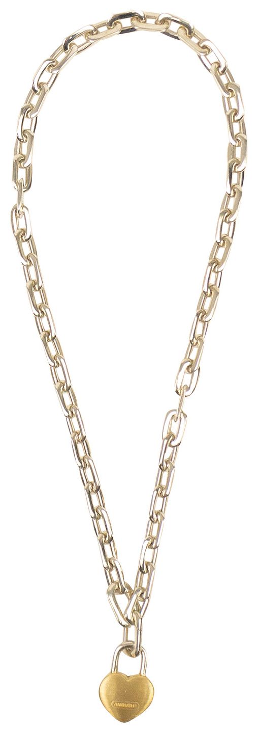 Ambush Small Heart Padlock Necklace Silver