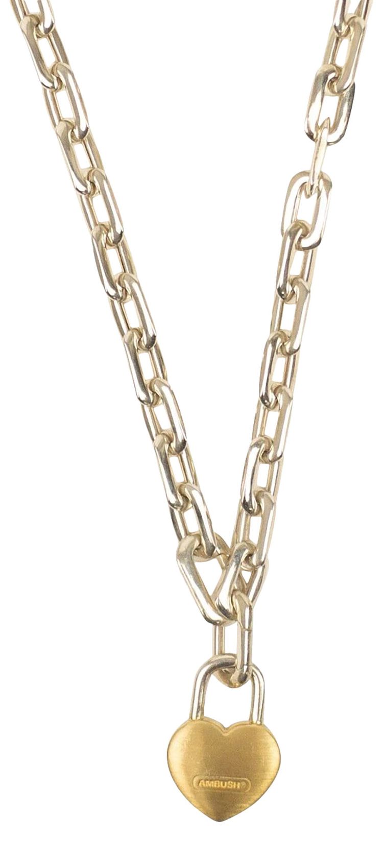 Ambush Small Heart Padlock Necklace Silver