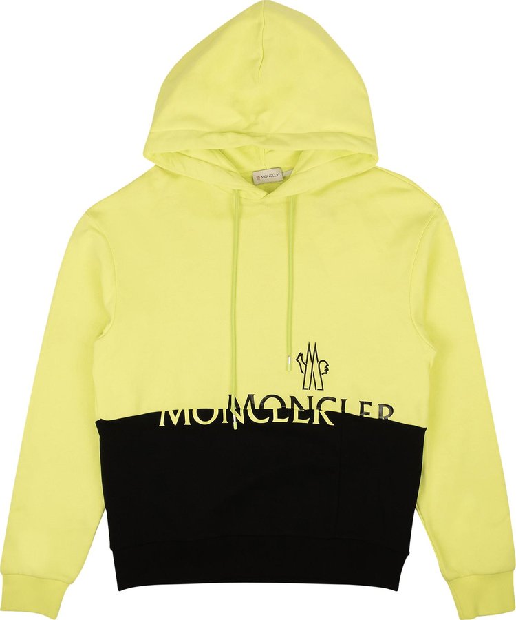 Moncler Maglia Logo Hooded Sweatshirt 'Yellow/Black'