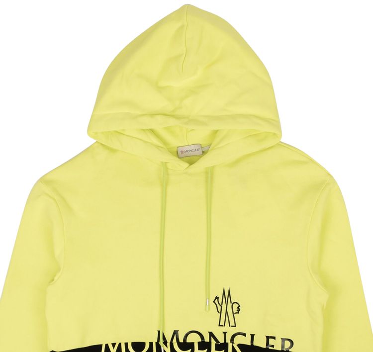 Moncler Maglia Logo Hooded Sweatshirt YellowBlack